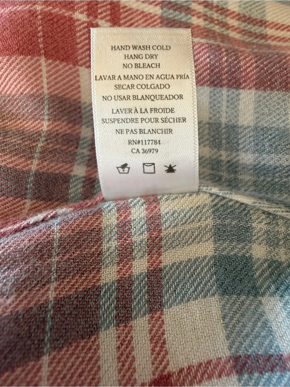 Rails Hunter Plaid Button Up Shirt Rosewood/Sky Small  EUC - Picture 11 of 11